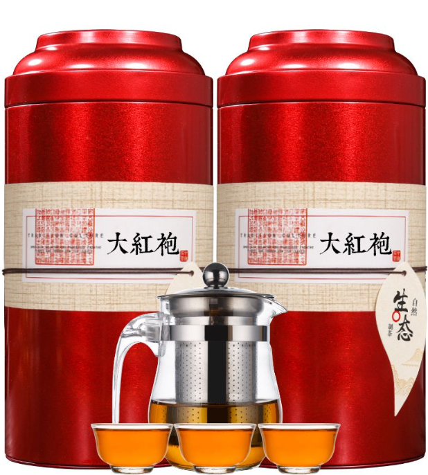 【赠一壶四杯】大红袍茶叶新茶红茶浓香型礼盒装武夷岩茶20...
